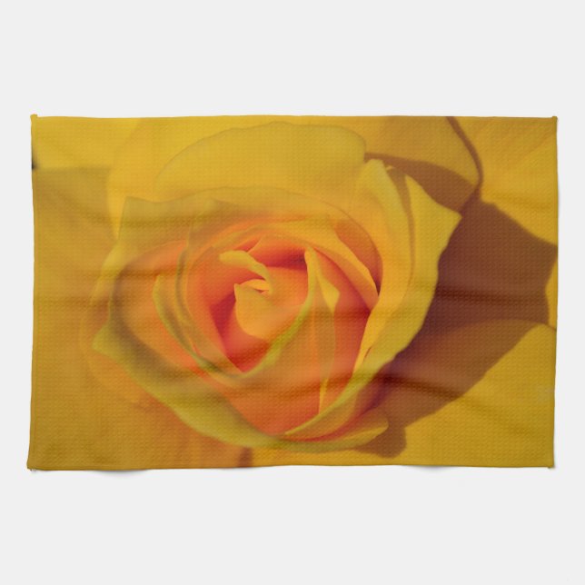 Yellow Rose Tea Towel (Horizontal)