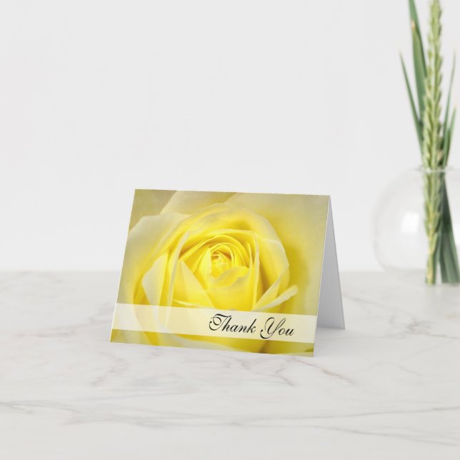Yellow Rose Thank You Card (Front)
