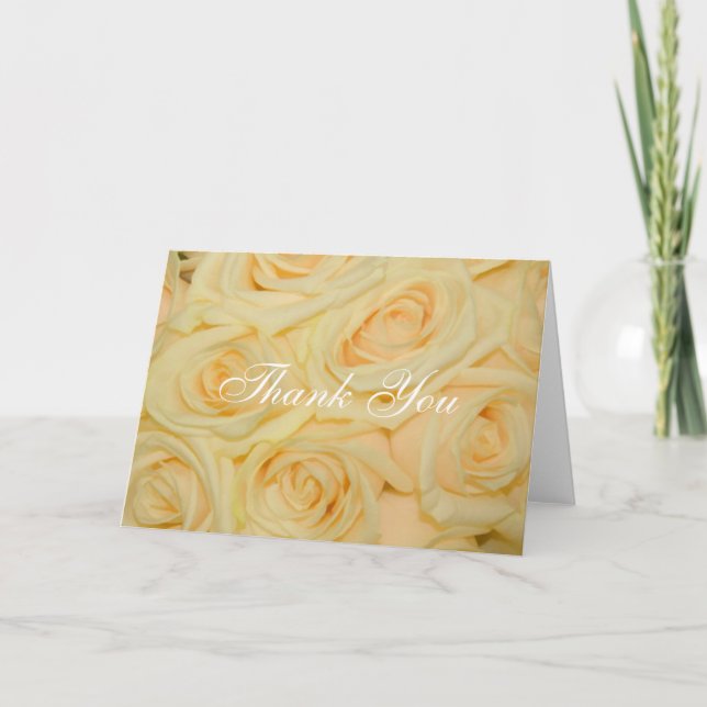 Yellow Rose Thank You Card Template (Front)