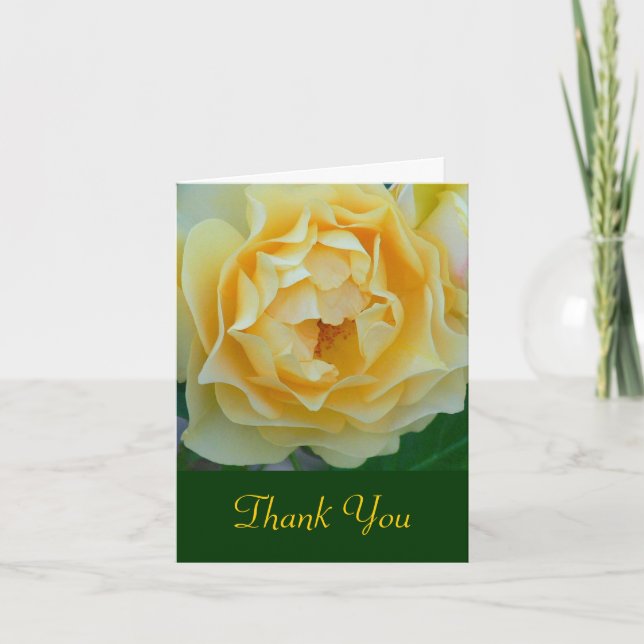 "Yellow Rose / THANK YOU" NOTECARD (Front)