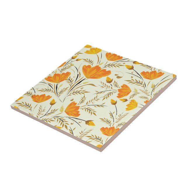 Yellow rose tile (Side)