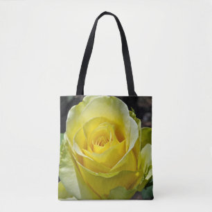 Yellow rose tote bag
