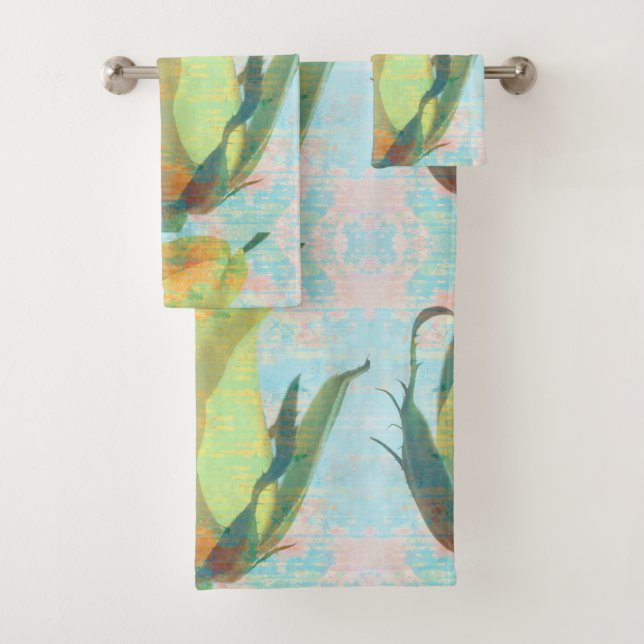 Yellow Rose Towel Set (Insitu)