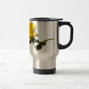 Yellow rose travel mug