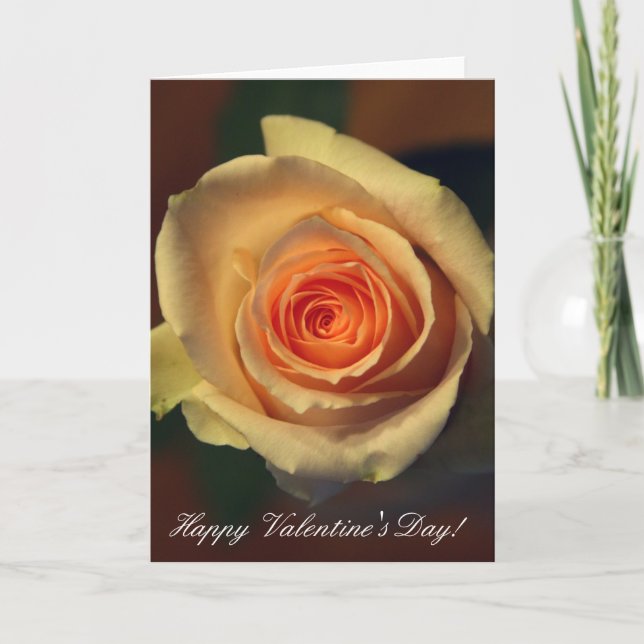 Yellow Rose Valentine Card (Front)