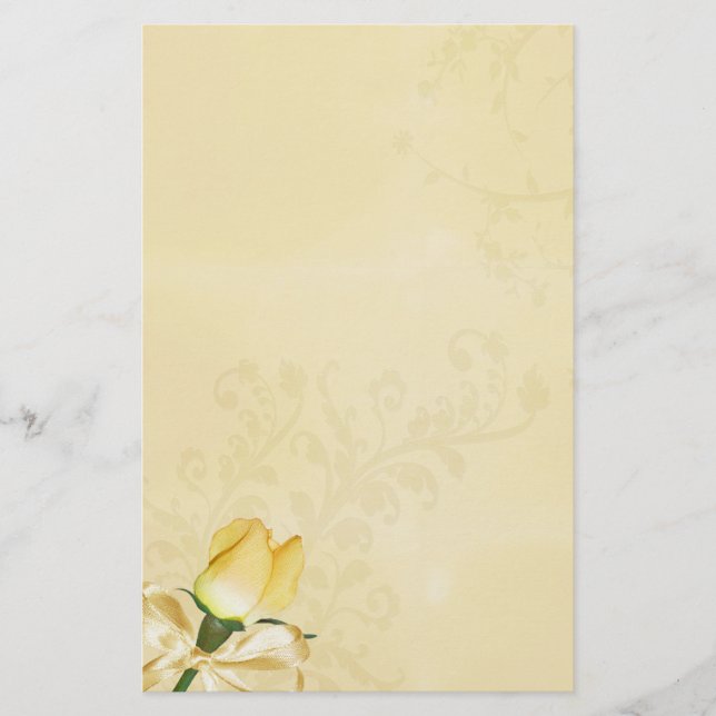 Yellow Rose Vintage Stationery (Front)
