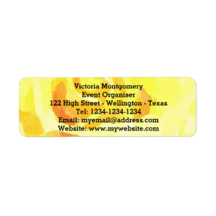 Yellow Rose Watercolor Labels