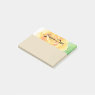 Yellow Rose Watercolor Post-it Notes