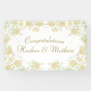 Yellow Rose Wedding Banner