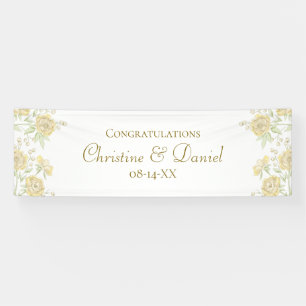 Yellow Rose Wedding Banner