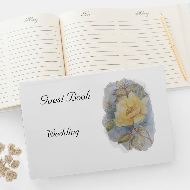 Yellow Rose Wedding Guest Book (Creator Uploaded)