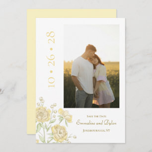 Yellow Rose Wedding Invitation