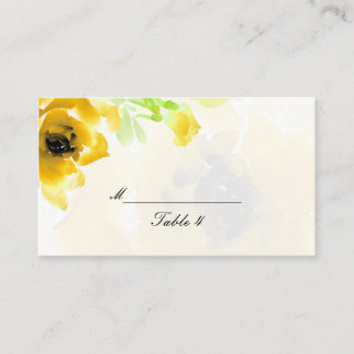 Yellow Rose Wedding Place Cards