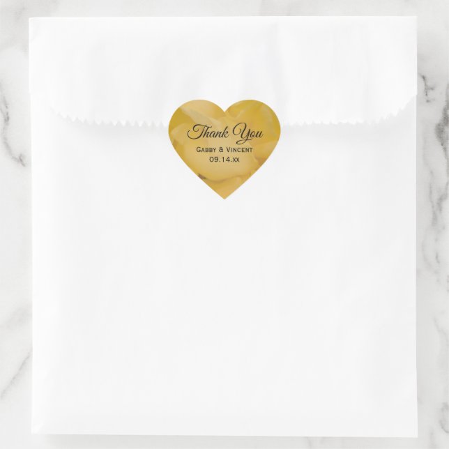 Yellow Rose Wedding Thank You Favour Tag (Bag)