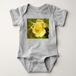 Yellow Rosebud Baby Bodysuit
