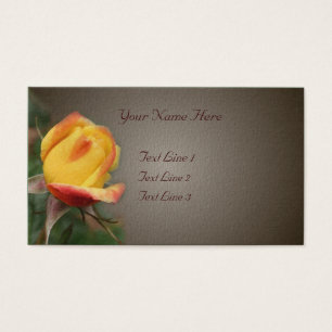 Yellow Rosebud Flower On Brown