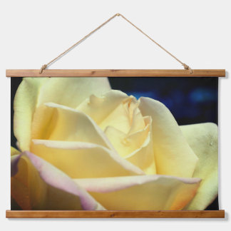 Yellow Rosebud Flower Petals Hanging Tapestry