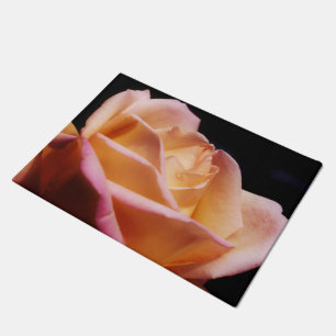 Yellow Rosebud Flower Tinted Doormat