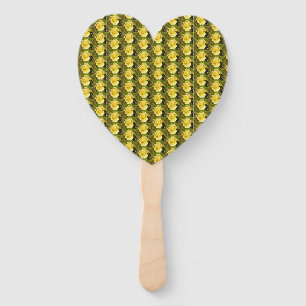 Yellow Rosebud Hand Fan