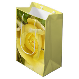 Yellow Rosebud Medium Gift Bag