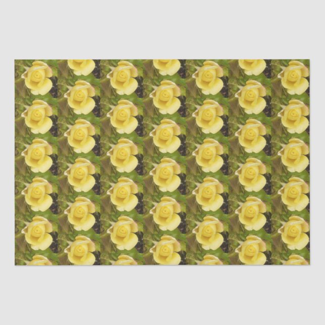 Yellow Rosebud Tissue Paper (Front)