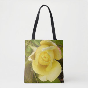 Yellow Rosebud Tote Bag