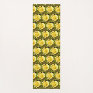 Yellow Rosebud Yoga Mat