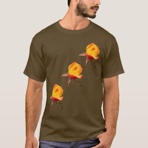 Yellow Rosebuds Flower Nature  T-Shirt