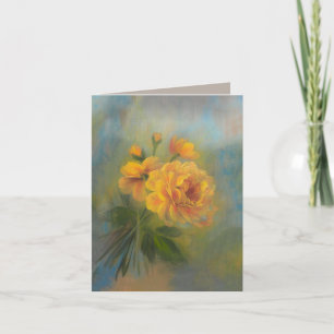 Yellow Roses 4 x 5.6 Thank You Card