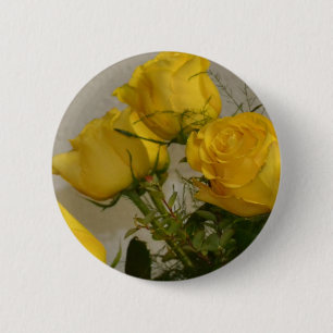 Yellow Roses 6 Cm Round Badge
