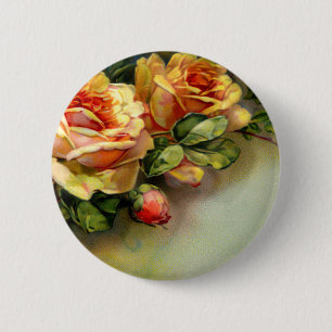 Yellow Roses 6 Cm Round Badge