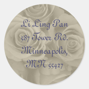 yellow roses address labels