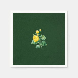 Yellow Roses and Rosebuds Napkin
