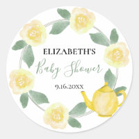 Yellow Roses and Teapot Baby Shower