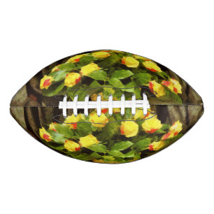 Yellow roses basket painting football