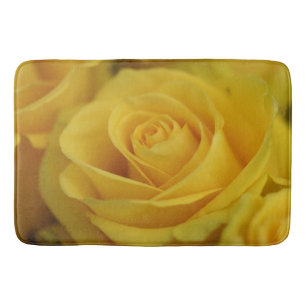 Yellow roses bath mat