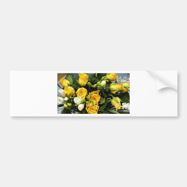 Yellow Roses Bumper Sticker (Front)