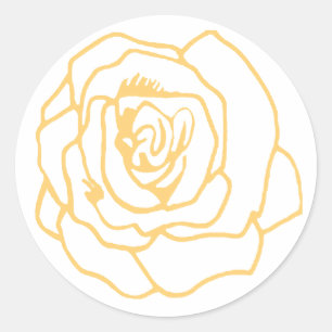 Yellow Roses Design Classic Round Sticker