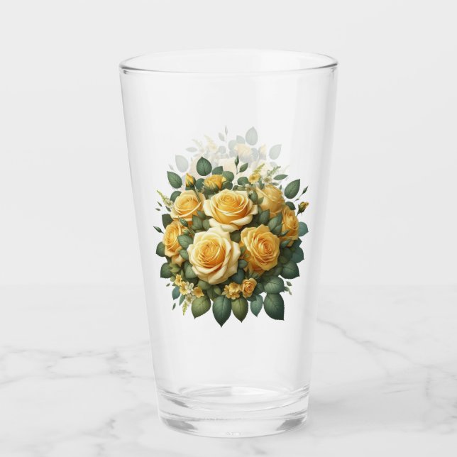 Yellow Roses Drinkware Tumbler (Front)