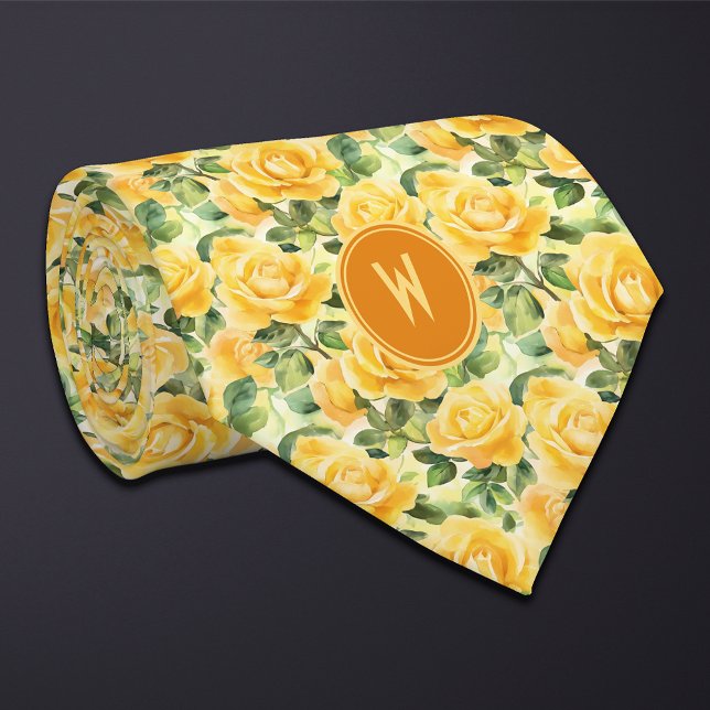 Yellow Roses Floral  Tie (Creator Uploaded)