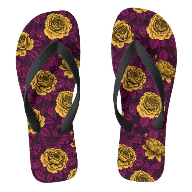 Yellow roses jandals (Footbed)