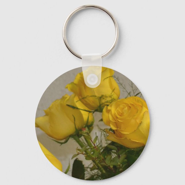 Yellow Roses Key Ring (Front)