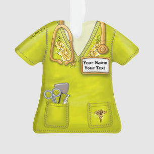 Yellow Roses Nurse medical scrubs ornament