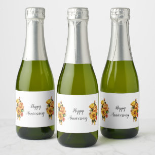 Yellow Roses Sparkling Wine Label