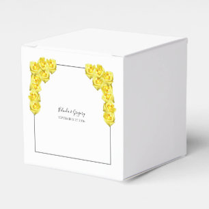 Yellow Roses Wedding  Favour Box