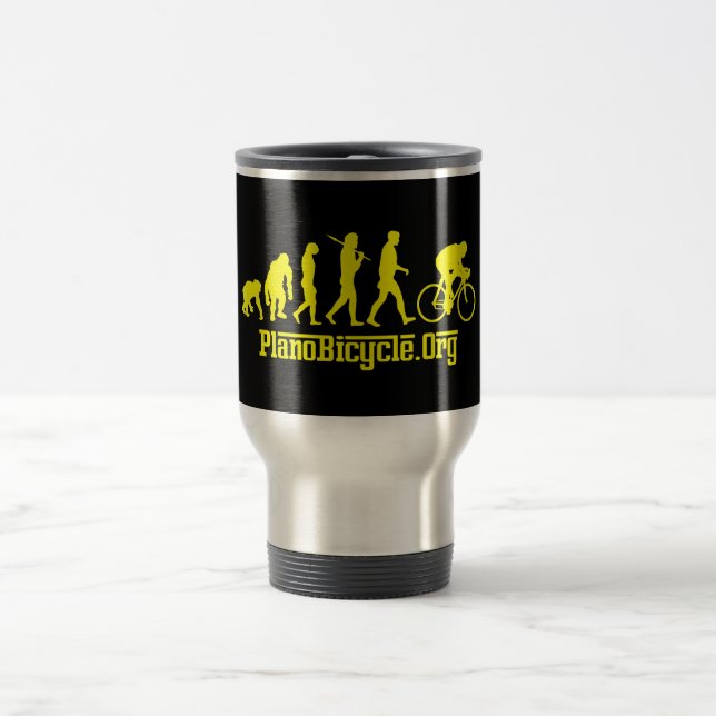 Yellow Rosso Yellow Jersey Cycling Evolution Travel Mug (Center)