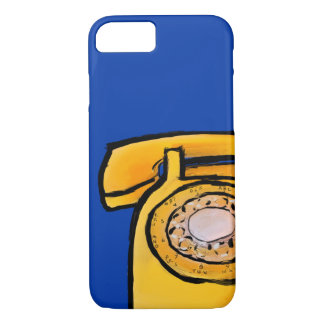 Yellow Rotary Phone Case-Mate iPhone Case