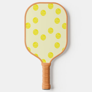 Yellow round circles pickleball paddle