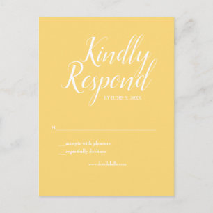 Yellow RSVP Postcard