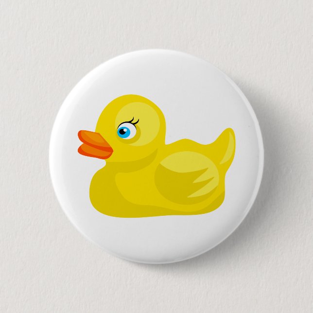 Yellow Rubber Duck 6 Cm Round Badge (Front)